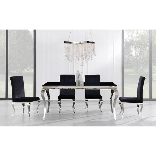 Ada Black Glass Dining Set - DMV FurnitureDining Room Set