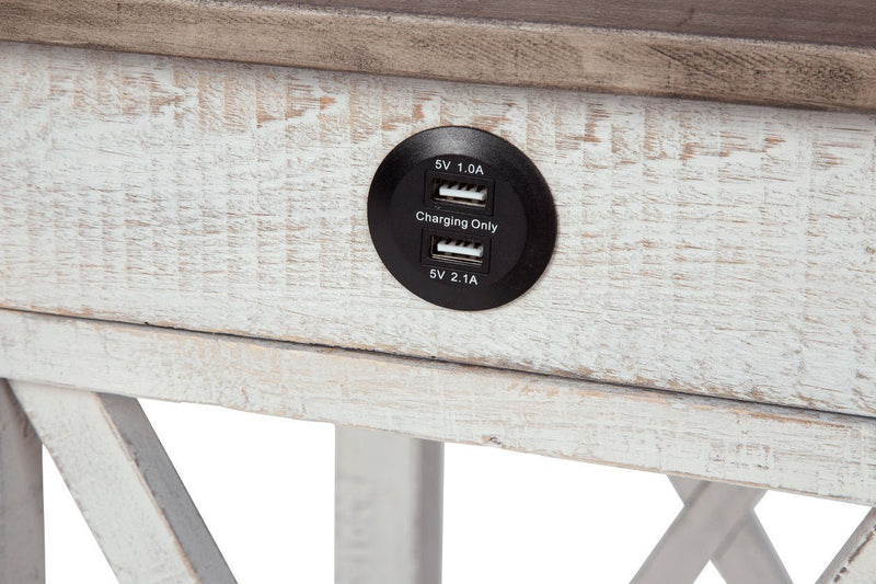 Adalane White/Gray Accent Table - DMV FurnitureTable