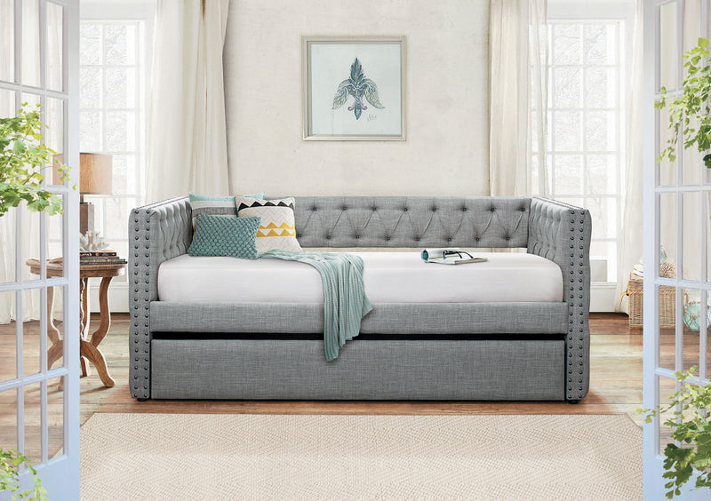 Adalie Gray Twin Daybed with Trundle - DMV FurnitureDaybed