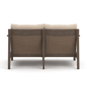 Adams Lane Dark Brown/Beige Outdoor Loveseat - PCP602-835