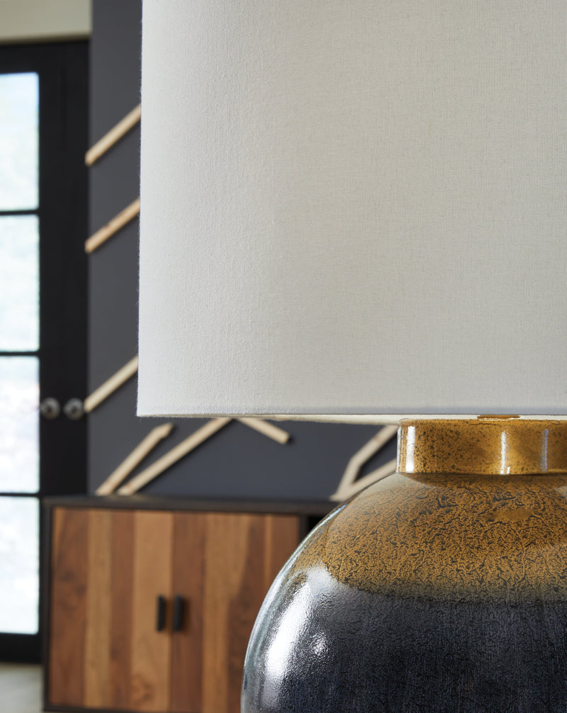 Adara Blue/Gold Finish Table Lamp - L207564