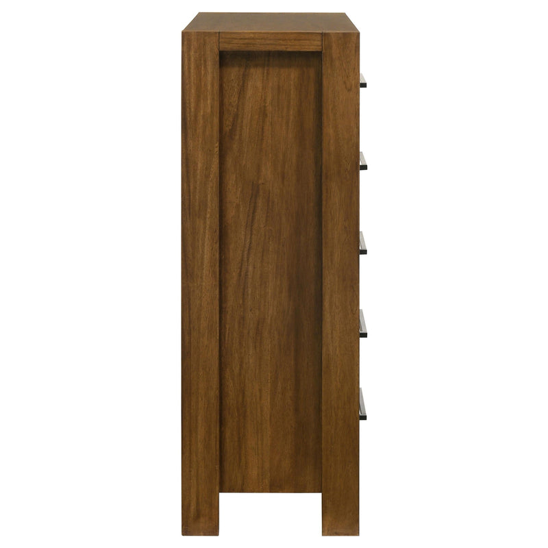 Adderley 5-drawer Bedroom Chest of Drawers Warm Brown - 215855