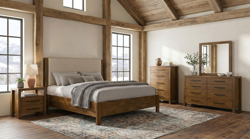 Adderley 8-drawer Bedroom Dresser and Mirror Warm Brown - 215853M