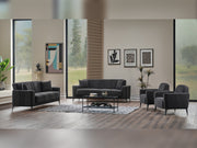 Adela 3-pieces (Sofa & Loveseat & Chair) Livingroom Set Anthracite in Anthracite - 101-ADE-ELI10-321