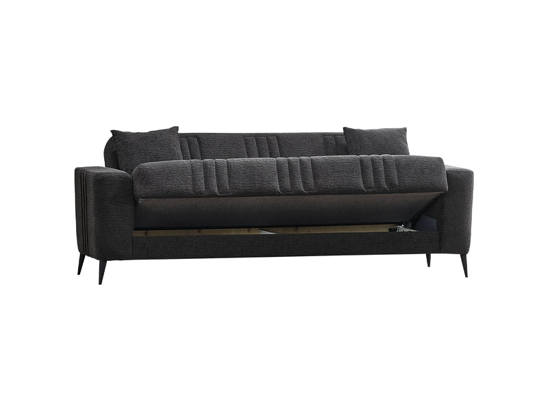 Adela 3-pieces (Sofa & Loveseat & Chair) Livingroom Set Anthracite in Anthracite - 101-ADE-ELI10-321