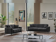 Adela Convertible Loveseat Anthracite in Anthracite - 101-ADE-ELI10-2