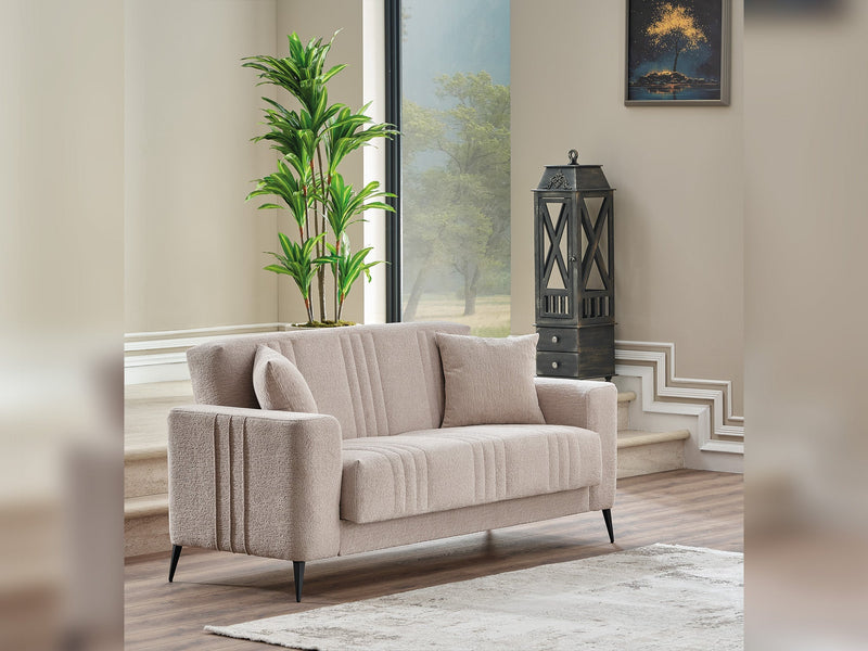 Adela Convertible Loveseat Cream in Cream - 101-ADE-ELI02-2