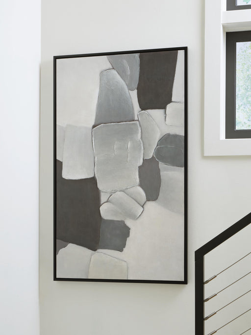 Adilson White/Gray/Black Wall Art - A8000463