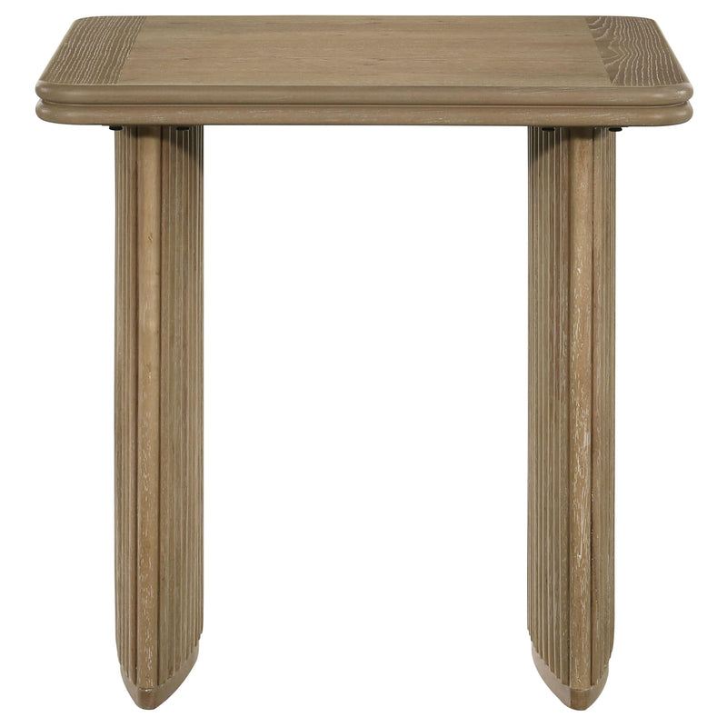Adina 2-piece Wood Coffee Table Set Distressed Light Brown - 722858-S2