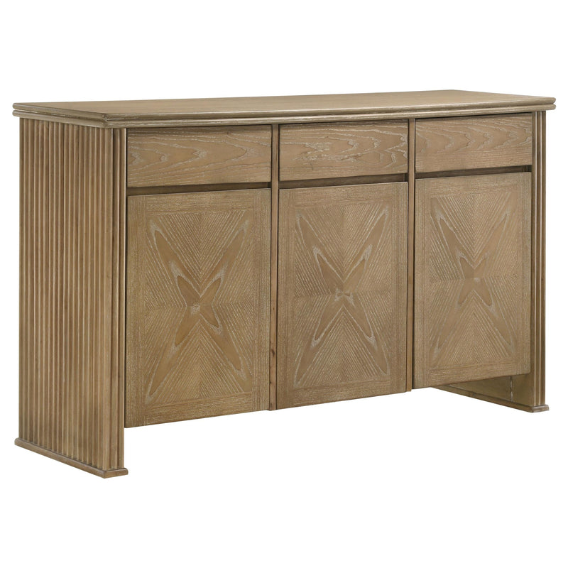 Adina 3-door 59-inch Sideboard Server Distressed Light Brown - 193615