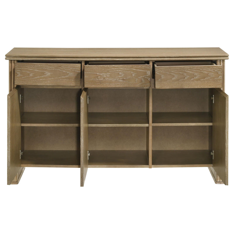 Adina 3-door 59-inch Sideboard Server Distressed Light Brown - 193615