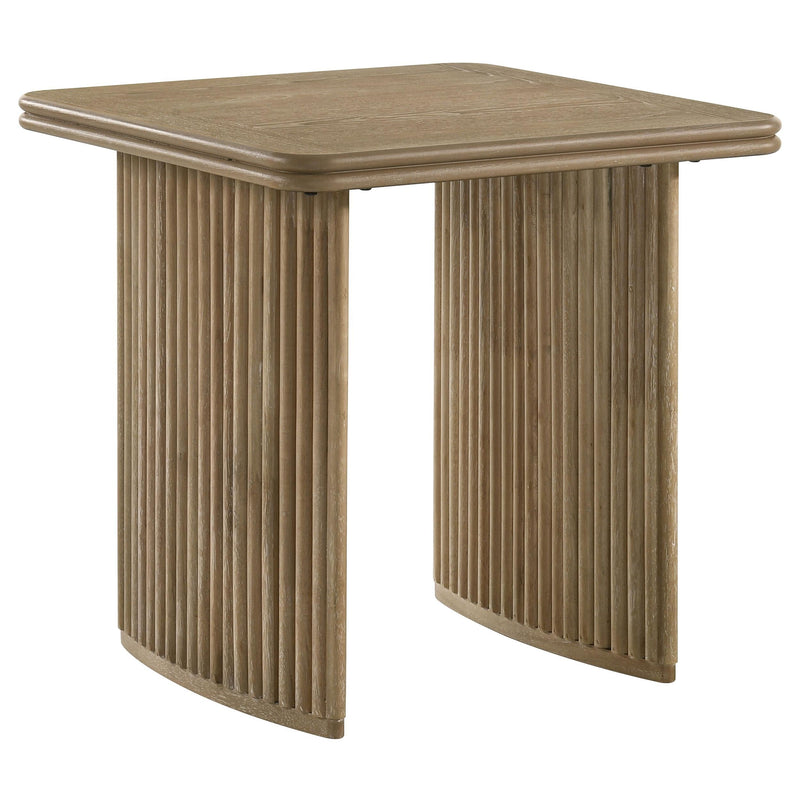 Adina 3-piece Wood Coffee Table Set Distressed Light Brown - 722858-S3