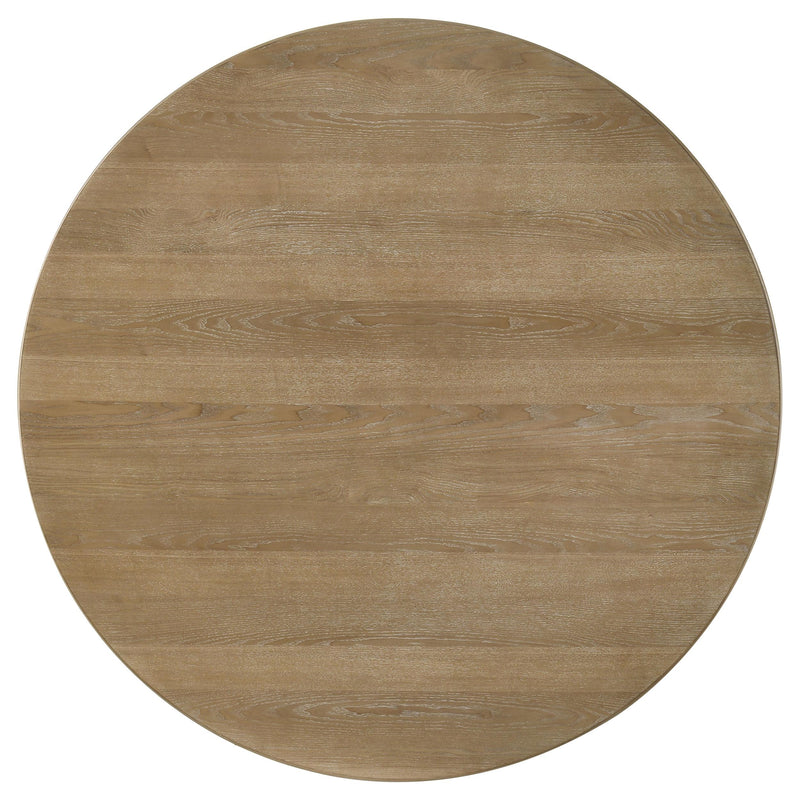 Adina 5-piece Round Dining Table Set Distressed Light Brown - 193610-S5