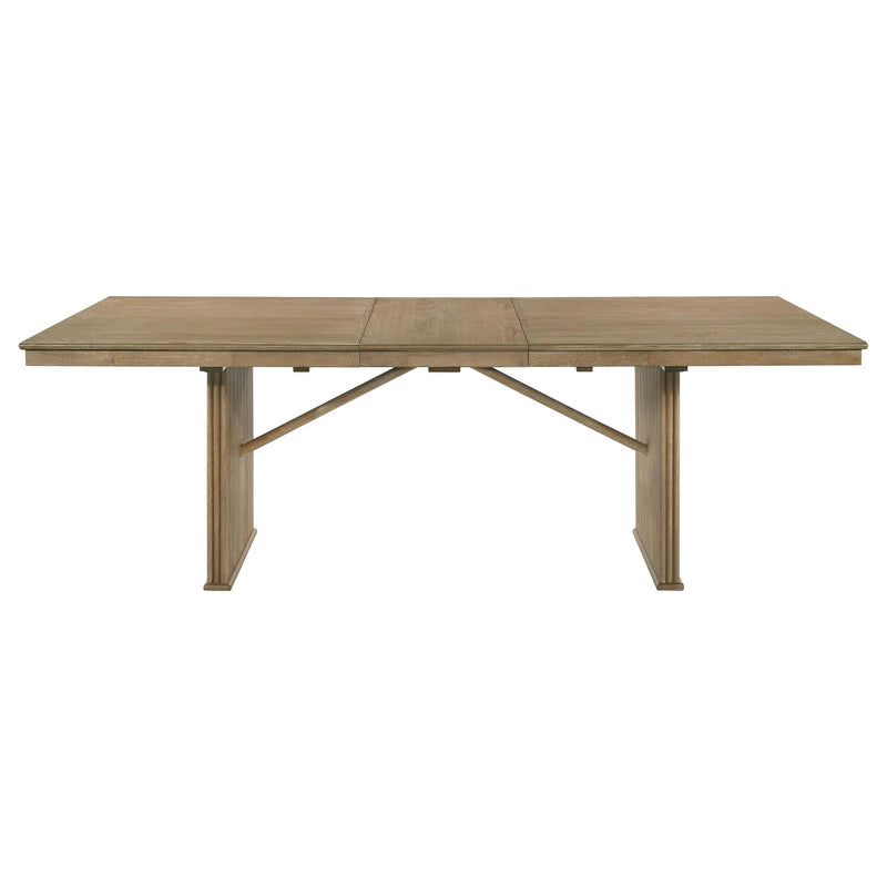 Adina 89-inch Extension Dining Table Distressed Light Brown - 193611