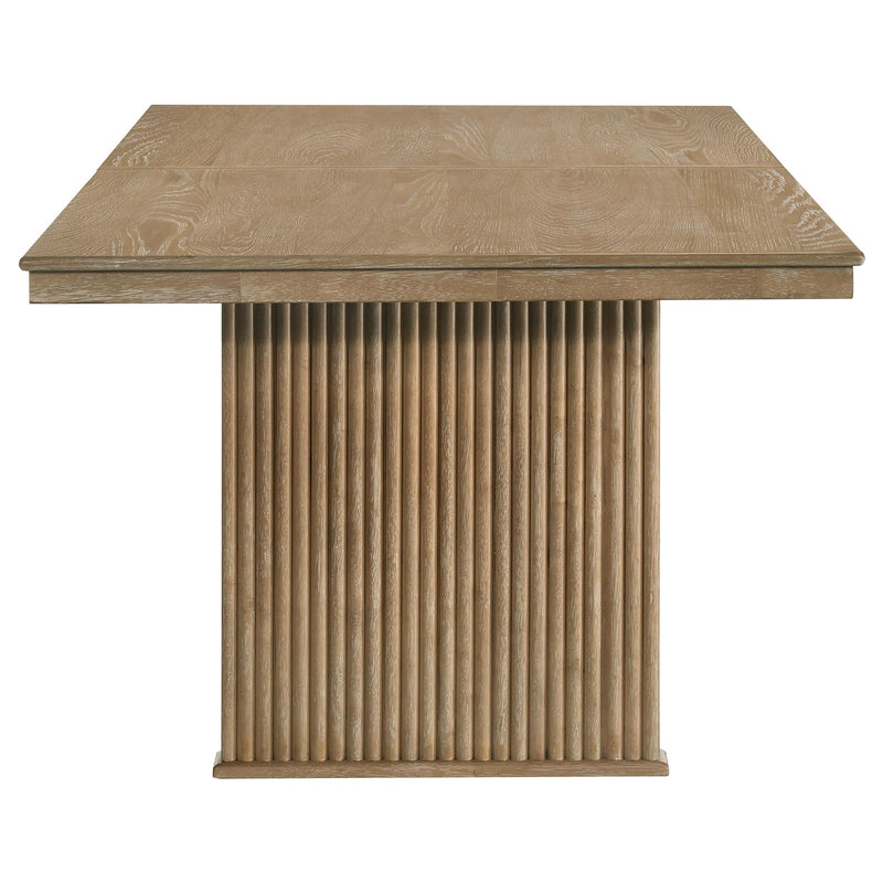 Adina 89-inch Extension Dining Table Distressed Light Brown - 193611