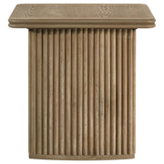 Adina Square Wood Side End Table Distressed Light Brown - 722857
