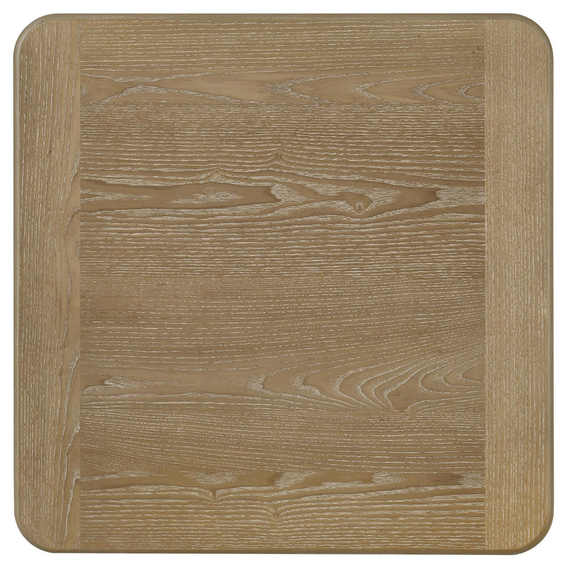 Adina Square Wood Side End Table Distressed Light Brown - 722857