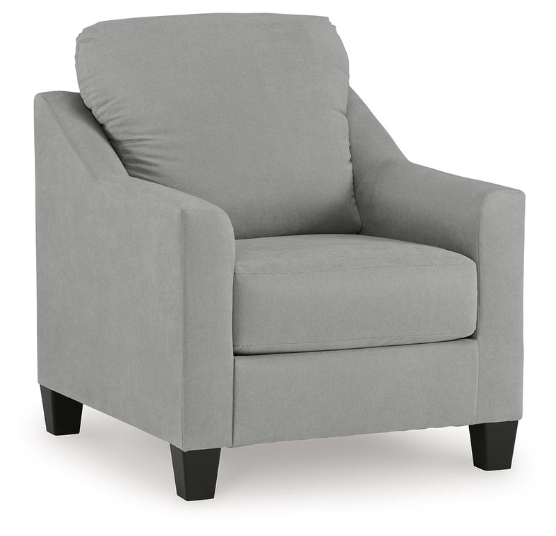 Adlai Chair and Ottoman in Shadow - PKG019284