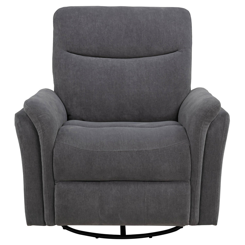 Adler Upholstered Power Swivel Glider Recliner Charcoal Grey - 610443P