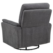 Adler Upholstered Power Swivel Glider Recliner Charcoal Grey - 610443P