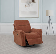 Adler Upholstered Power Swivel Glider Recliner Rust - 610433P