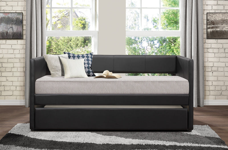 Adra Black Twin Daybed with Trundle - DMV FurnitureDaybed