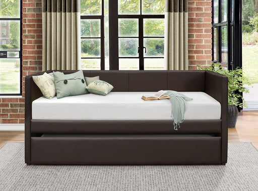 Adra Dark Brown Daybed with Trundle - DMV FurnitureDaybed