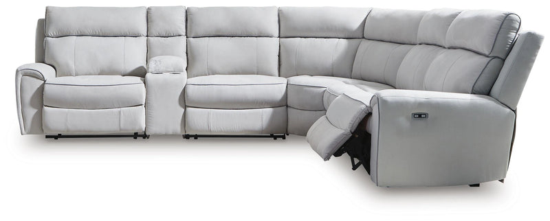Social Pointe Reclining Sectional with Storage Console