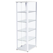 Aero 4-shelf Display Curio Cabinet with LED Lighting White - 950399