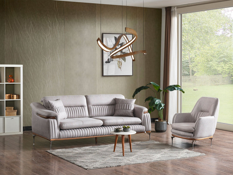 Ahsen 3-pieces (Sofa & Loveseat & Chair) Livingroom in Anthracite - 200-ELIF-AHS-MOD-ANT-321