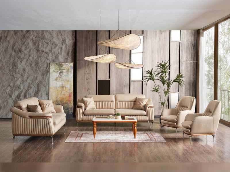 Ahsen 3-pieces (Sofa & Loveseat & Chair) Livingroom in Anthracite - 200-ELIF-AHS-MOD-ANT-321