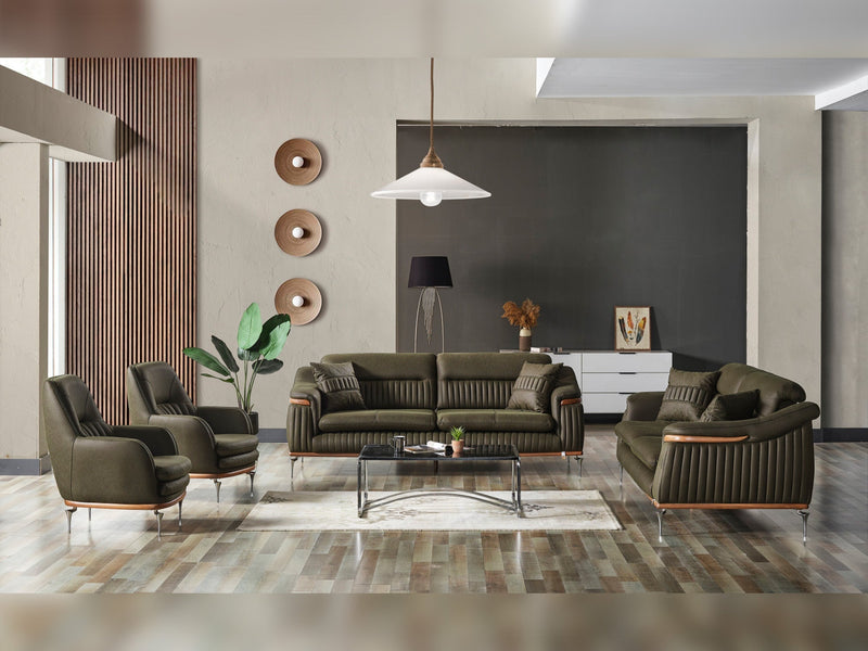 Ahsen 3-pieces (Sofa & Loveseat & Chair) Livingroom in Light Grey - 200-ELIF-AHS-MOD-LGRY-321