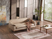 Ahsen 3-pieces (Sofa & Loveseat & Chair) Livingroom Set Beige in Beige - 200-AHS-MODBEIGE-321