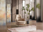 Ahsen 3-pieces (Sofa & Loveseat & Chair) Livingroom Set Beige in Beige - 200-AHS-MODBEIGE-321