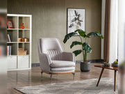 Ahsen 3-pieces (Sofa & Loveseat & Chair) Livingroom Set Light Grey in Light Grey - 200-AHS-MODLGRAY-321