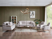 Ahsen 4-pieces (Sofa & Loveseat & 2 Chair) Livingroom Set Light Grey in Light Grey - 200-AHS-MODLGRAY-3211
