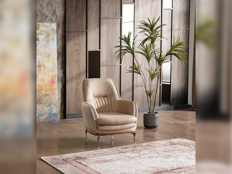 Ahsen Chair in Khaki - 200-ELIF-AHS-MOD-KHA-B