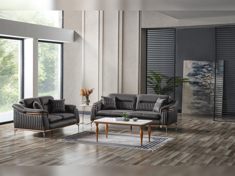 Ahsen Convertible Loveseat in Anthracite - 200-ELIF-AHS-MOD-ANT-2