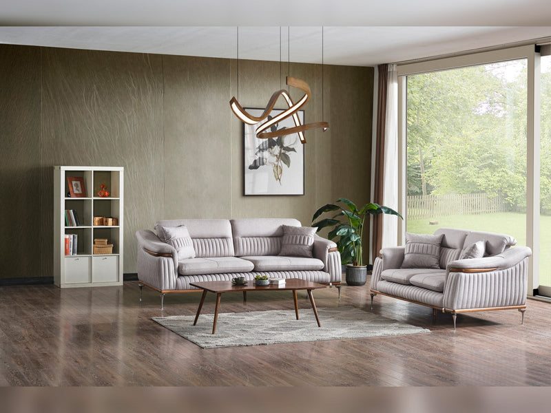 Ahsen Convertible Loveseat in Beige - 200-ELIF-AHS-MOD-BEI-2