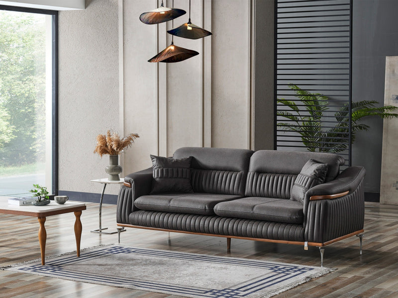 Ahsen Convertible Loveseat in Khaki - 200-ELIF-AHS-MOD-KHA-2