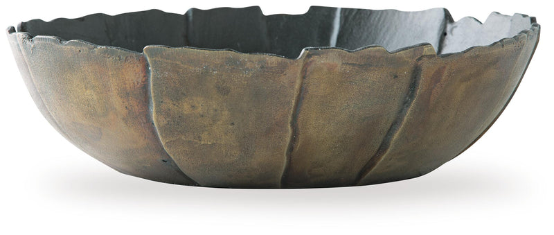 Aidman Black/Antique Gold Finish Bowl - A2000895