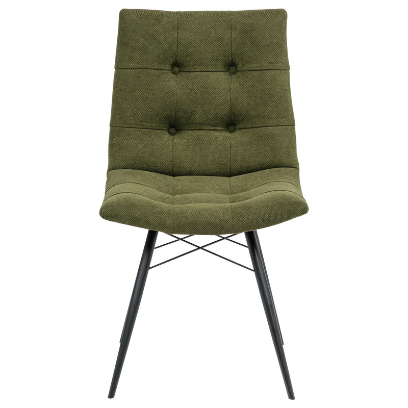 Aiken Fabric Upholstered Dining Side Chair Saddle Forest Green (Set of 4) - 110332FRT