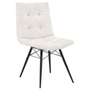 Aiken Fabric Upholstered Dining Side Chair Saddle Stone White (Set of 4) - 110332STN