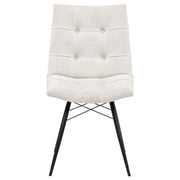 Aiken Fabric Upholstered Dining Side Chair Saddle Stone White (Set of 4) - 110332STN