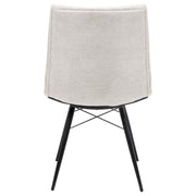 Aiken Fabric Upholstered Dining Side Chair Saddle Stone White (Set of 4) - 110332STN