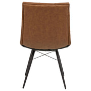 Aiken Faux Leather Upholstered Dining Side Chair Saddle Brown (Set of 4) - 110302SDL