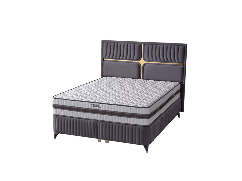Akasya Storage Bed Fume Without Headboard - King in Fume - 110-AKA-BBFFUME-200-SB
