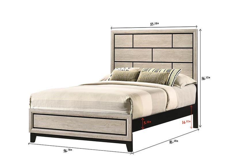 Akerson Chalk Full Panel Bed - DMV FurnitureFull Bed