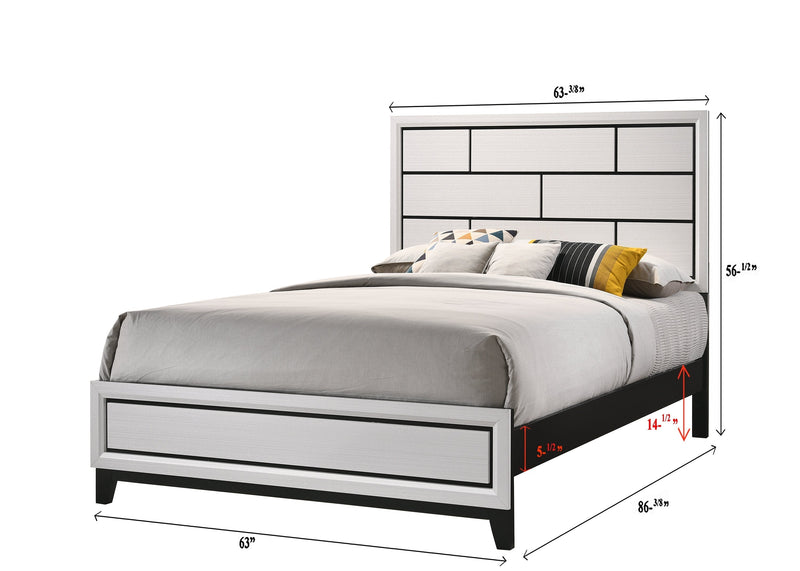 Akerson Chalk Queen Panel Bed - DMV FurnitureQueen Bed
