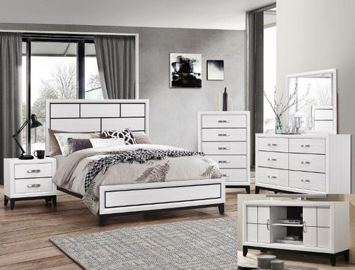 Akerson Chalk White Twin Panel Bed - DMV FurnitureTwin Bed